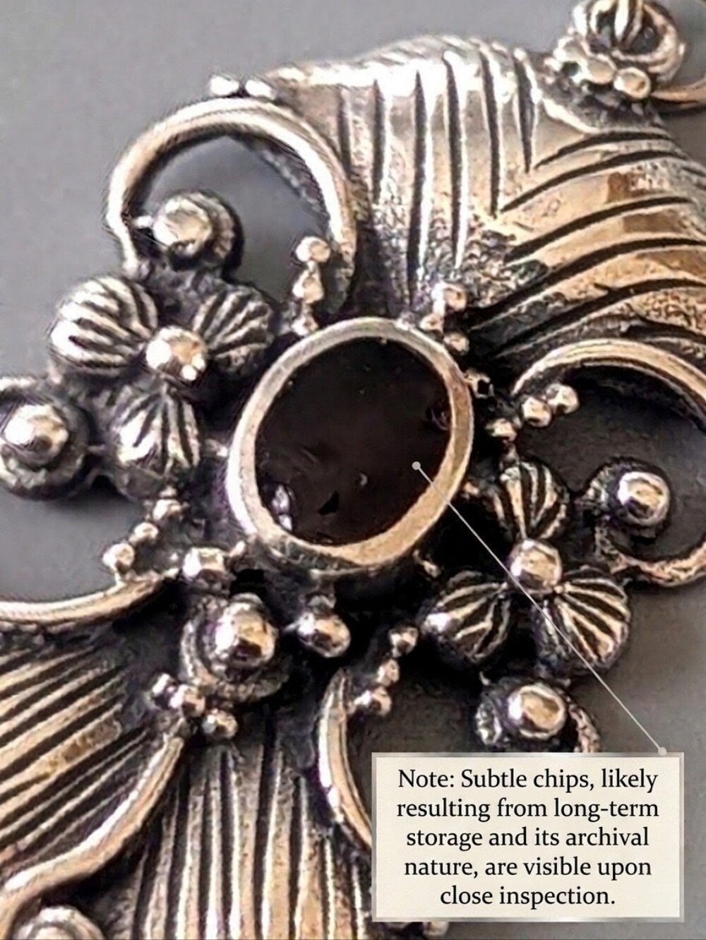 Vintage 925 Silver Garnet Drop Earrings Victorian Revival Floral Leaf C-Scroll - Picture 10 of 11